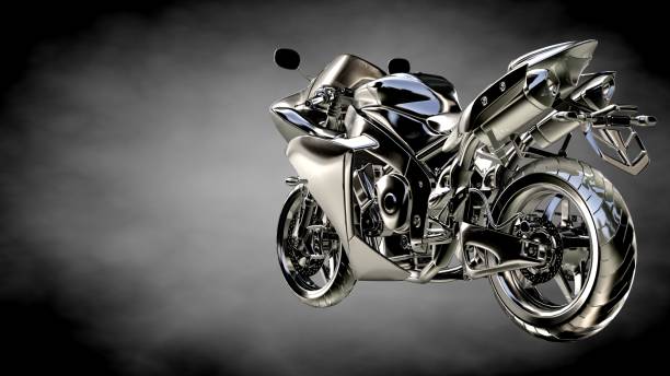istock 3d rendering of a metalic reflective motor on a dark background 870061454