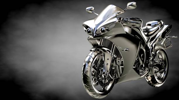 istock 3d rendering of a metalic reflective motor on a dark background 870061528