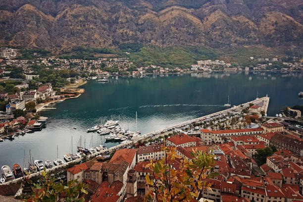 istock Kotor Bay in the clouds from above 870065094