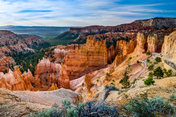 istock Sunrise over Bryce Canyon with clouds stunstar skyover Bryce Amp 870072342