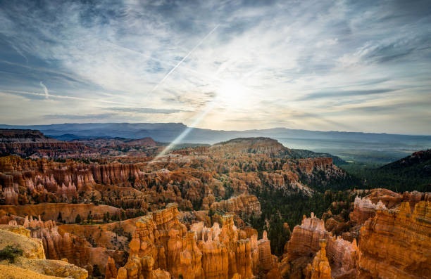 istock Sunrise over Bryce Canyon with clouds stunstar skyover Bryce Amp 870072470