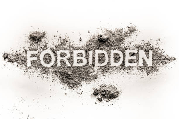 istock Word forbidden as dangerous bad ban or off access 870073072