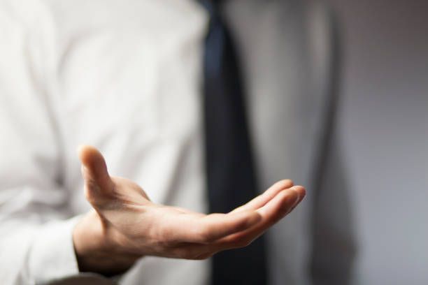 istock business man hand white background 870080368
