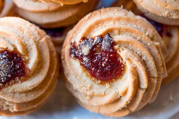 istock Jammie Dodgers Biscuits / Cookies Filled with Jam. 870080698