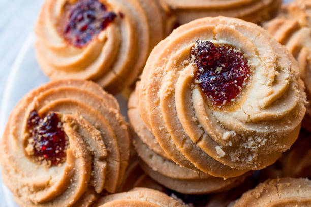 istock Jammie Dodgers Biscuits / Cookies Filled with Jam. 870087040