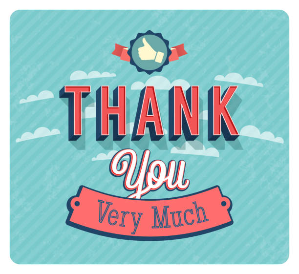 Thank You Very Much Vintage Emblem Stock Illustration - Download