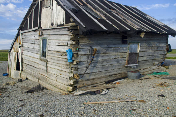 istock Rickety hunting hut in tundra 870101388