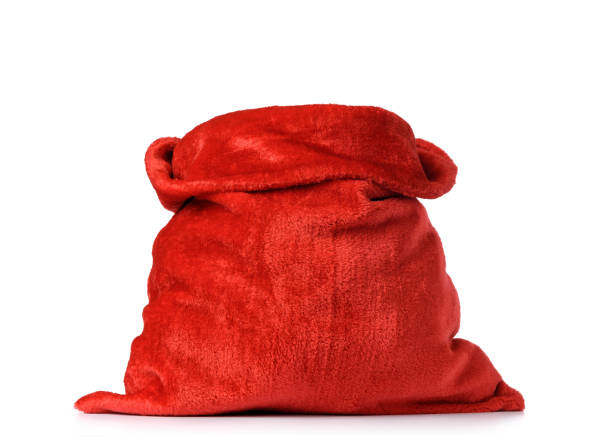 istock Santa Claus's red bag, full, on white background. File contains clipping path 870102156