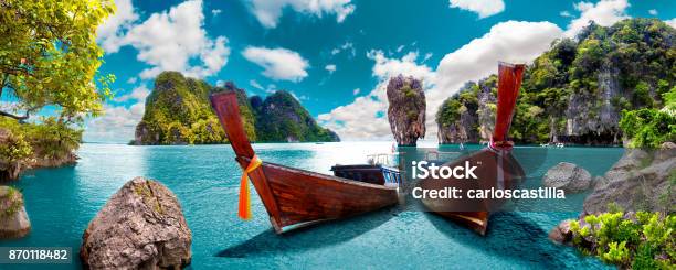 Malerische Landschaft Phuket Seascape Stockfoto und mehr Bilder von Thailand - Thailand, Phuket, Wasserfahrzeug