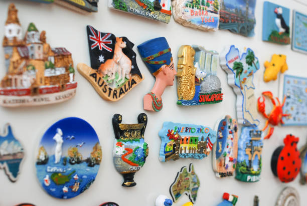 istock Many magnet souvenir on the fridge 870122414