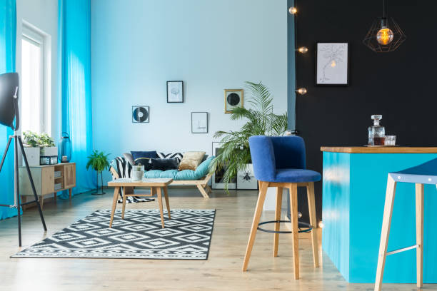 istock Living room with kitchen annex 870125744