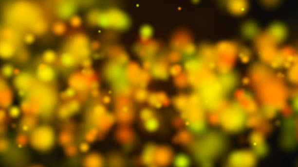 istock Abstract gold bokeh with black background 870134592