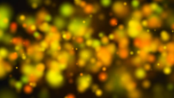 istock Abstract gold bokeh with black background 870134630