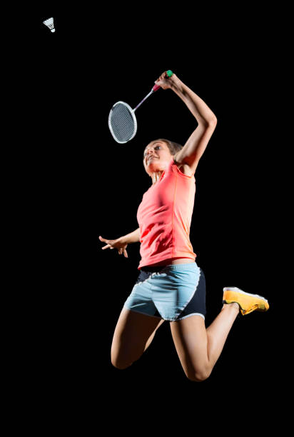 istock Young woman badminton player 870138946