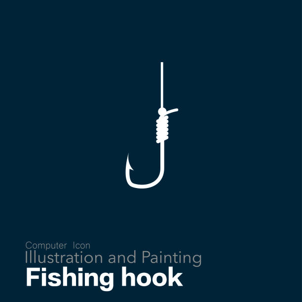 fishing bobber Illustration and Painting fishing hook stock illustrations