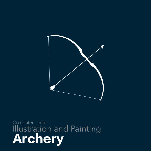 양궁 - archery range illustrations stock illustrations