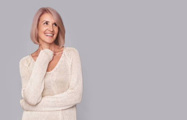 istock happy beautidul middle aged woman 870147664