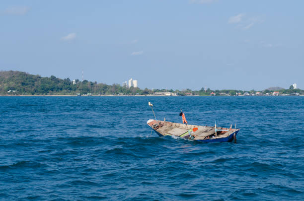 istock Small boat in the sea. 870150024