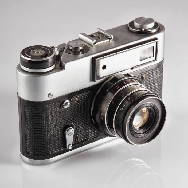 istock Retro camera. Vintage photocamera. 870161906