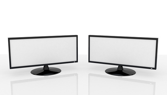 Dual widescreen monitor with copyspace