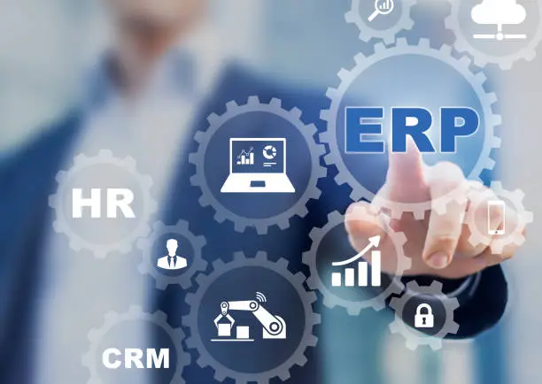 Photo of Enterprise Resource Planning (ERP) and business process management technology concept