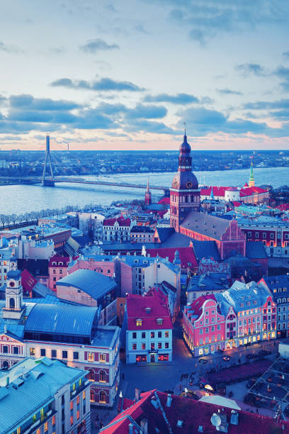 istock Riga Old City Dome Cathedral Daugava River sunset 870176930