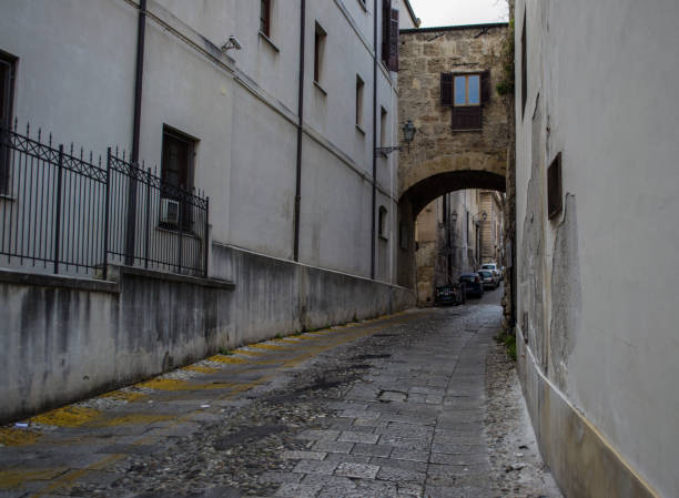 istock An ancient stone alley with a subway in Palermo 870180758