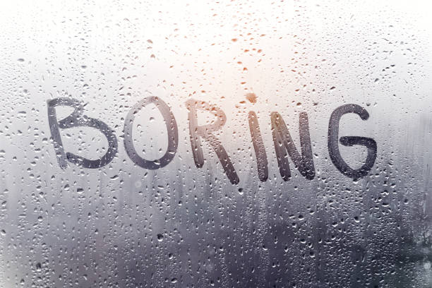 istock The inscription boring on the sweaty glass. 870185762