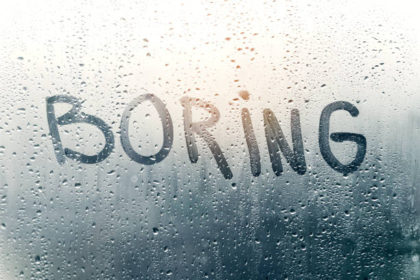 istock The inscription boring on the sweaty glass. 870185840