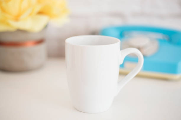 istock Mug Mockup. Coffee Cup Template. Coffee Mug Printing Design Template. White Mug Mockup. Blank Mug. Styled Stock Product Image. Styled Stock Photography White Coffee Cup and Rose Flower 870196112