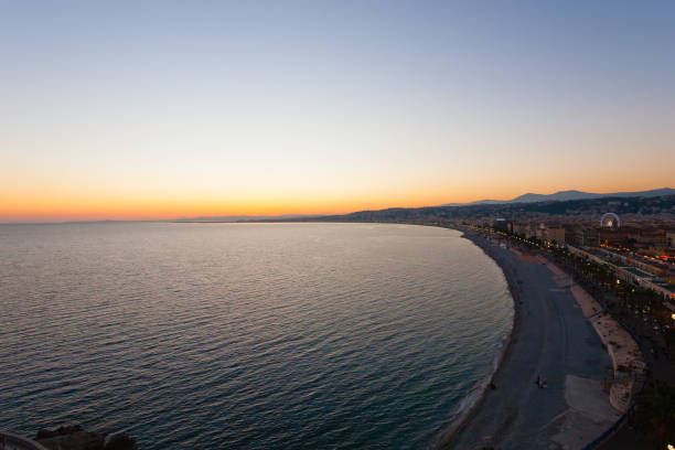 istock Nice beach day view, France 870198398