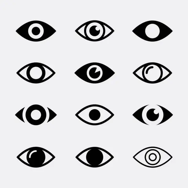 Vector illustration of Eyes vector icons