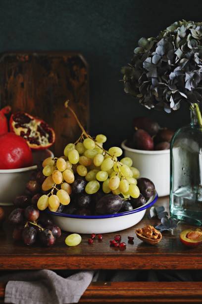 istock Grapes and seasonal fruits and nuts. 870210574