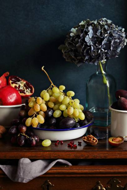 istock Grapes and seasonal fruits and nuts. 870210828