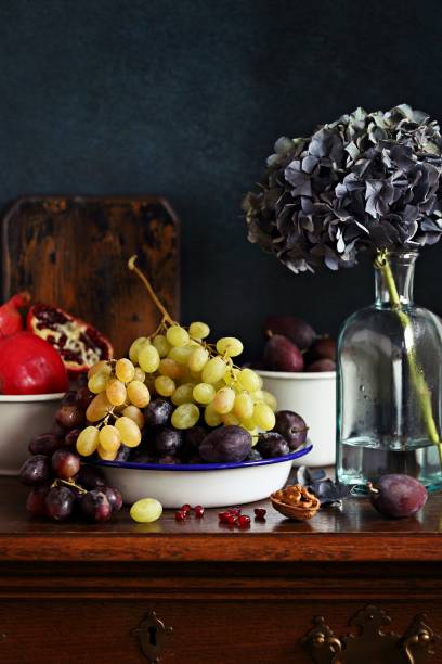 istock Grapes and seasonal fruits and nuts. 870210830