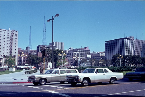 Los Angeles, California, USA, 1968. Street scene in Los Angeles.