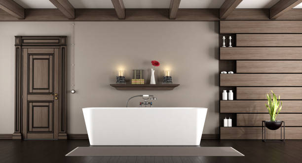 istock Modern bathtub in a classic bathroom 870232546