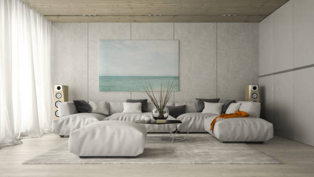 istock Interior of modern design room 3D rendering 870240382