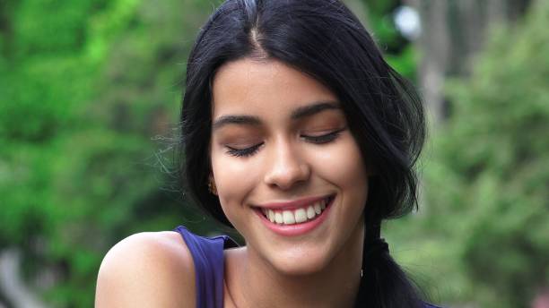 istock Girl With Eyes Closed 870243666