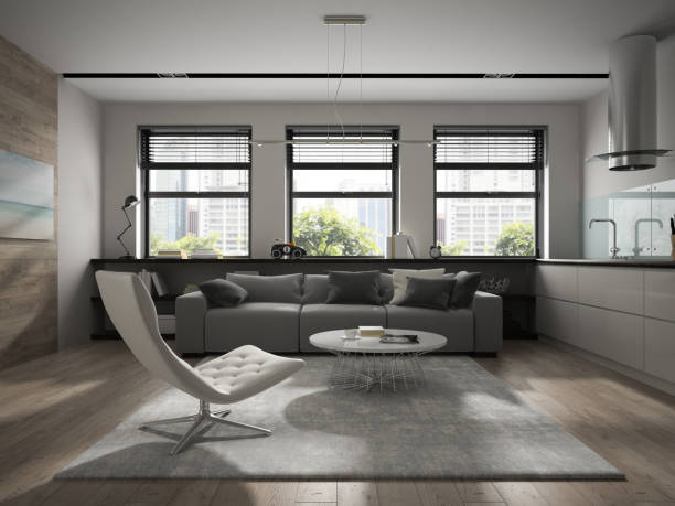 istock Interior of modern design room 3D rendering 870254052