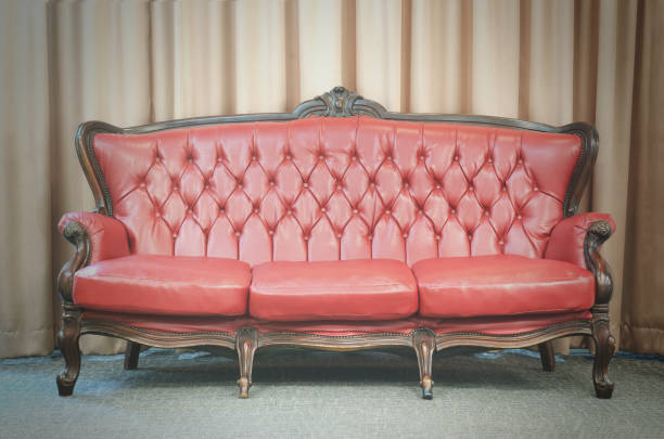 istock vintage  luxury leather sofa in room 870261836