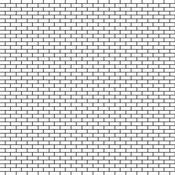 Vector illustration of White brick wall background. Vector illustration