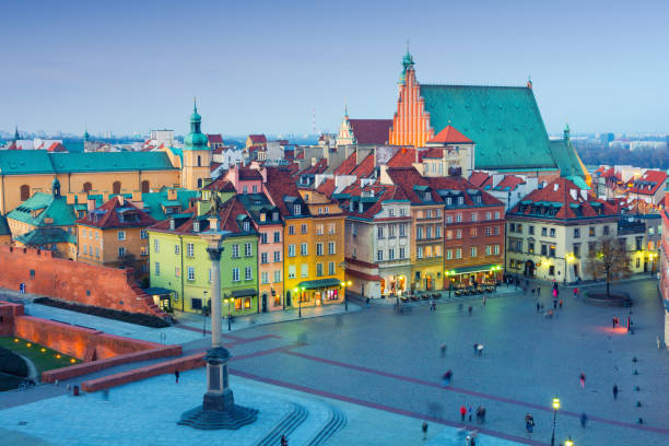 istock Warsaw Old Town at evening, Poland 870271388