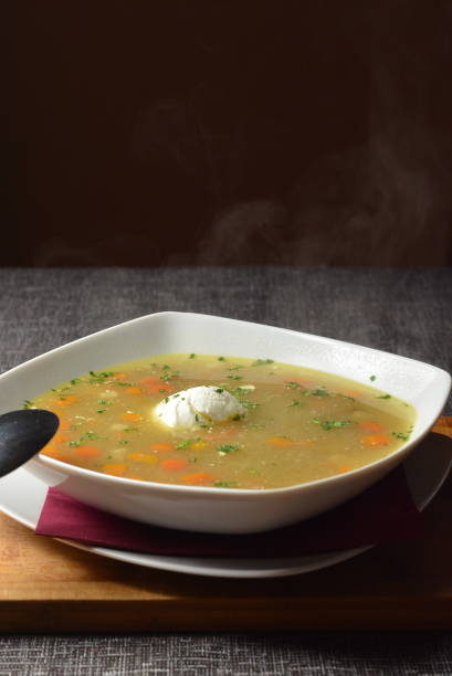 istock Plate of chicken noodle soup 870274342