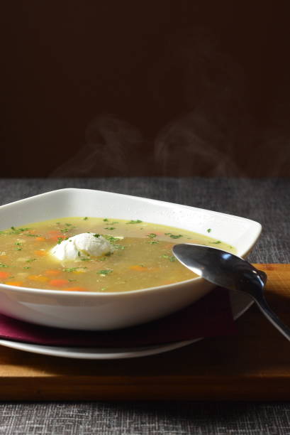 istock Plate of chicken noodle soup 870274428