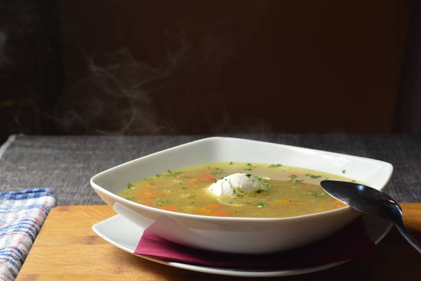 istock Plate of chicken noodle soup 870274492