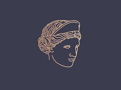 Aphrodite logo. Vector illustration
