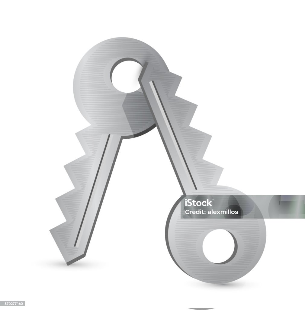 Schlüssel Abbildung Design Über Einen Weißen Hintergrund Stock Vektor ...