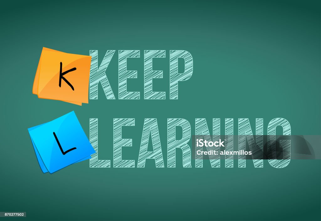 Keep Learning Abstract Keep Learning Education Concept Illustration Design Graphic Stock ...