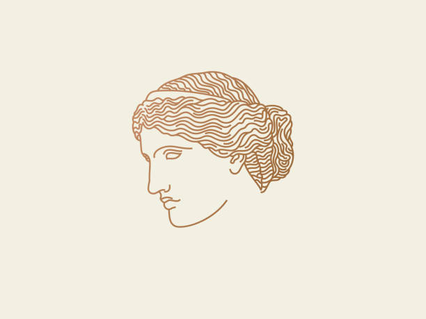 維納斯徽標 - 女神 插圖 幅插畫檔、美工圖案、卡通及圖標